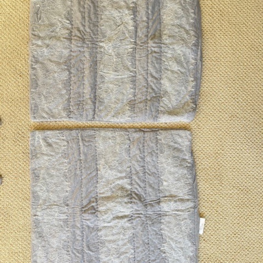 Anthropologie Laced Jersey Set Of 2 Euro Sham NWOT